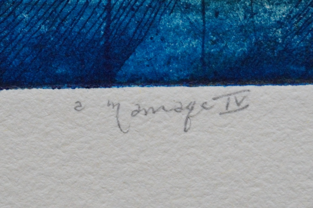 Mark Visione - gesigneerde ets - a marriage IV kopen? Bied vanaf 40!