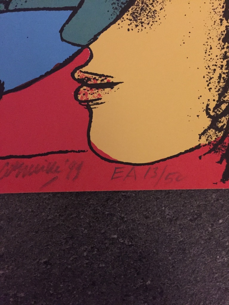 CORNEILLE EA zeefdruk  kerst en oud en nieuw kaart uniek ! CoBrA kopen? Bied vanaf 1!