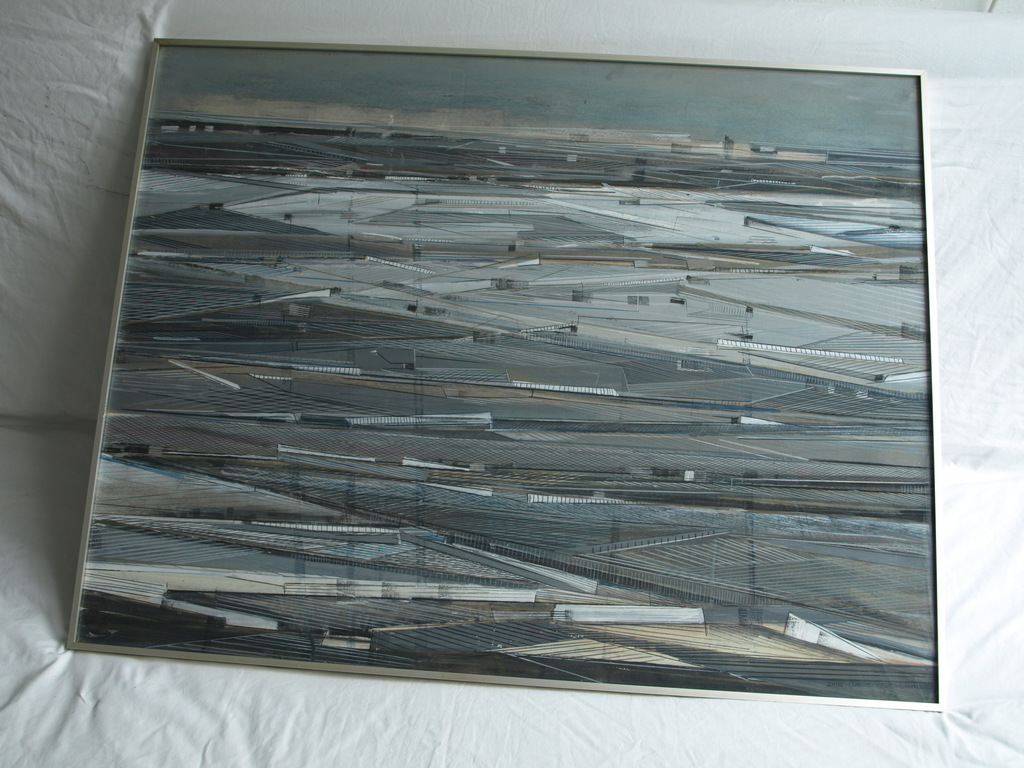 Anne-Claire Vogtschmidt : Gemengde techniek – Landschap nr 6 - ingelijst - 1983  kopen? Bied vanaf 100!