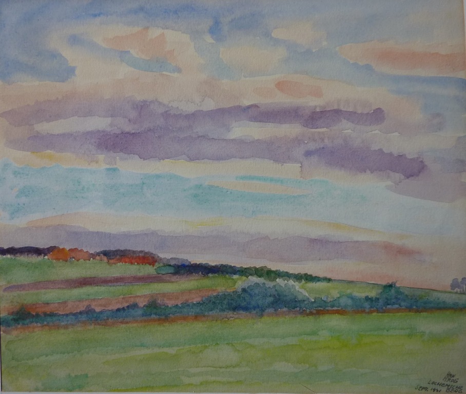 Han Krug aquarel "Lochemse Berg" 1941 verkocht voor € 40!