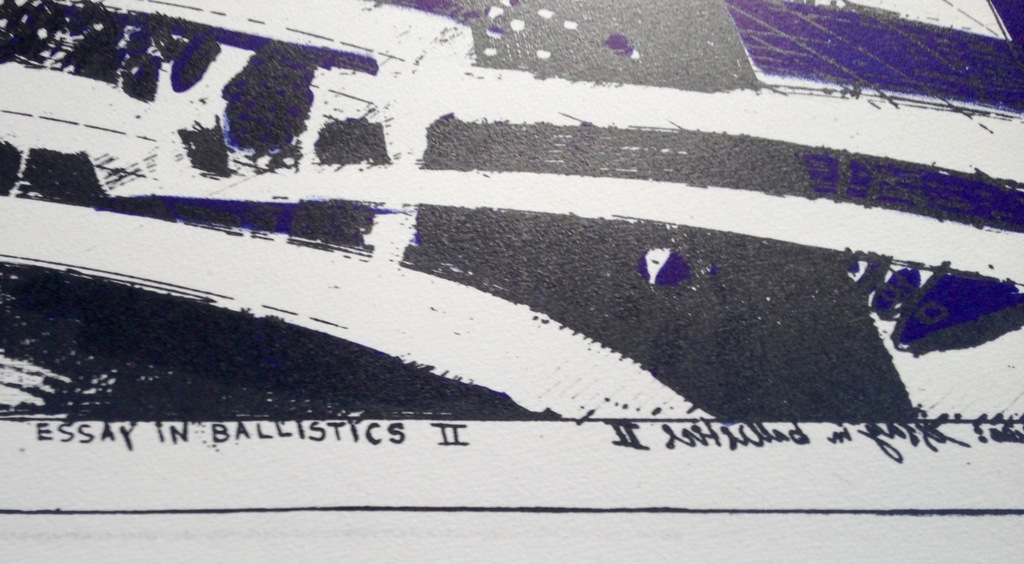 Hannes Postma, "Essay in Ballistics II", litho in vier kleuren, 1965, Prent 190 kopen? Bied vanaf 45!