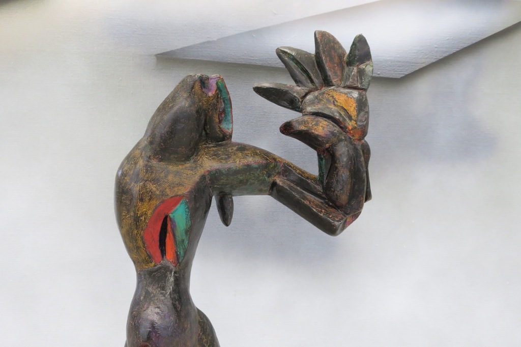 Frits Kloppers: Gepatineerd en handbeschilderd betongips, Gerechtigheid kopen? Bied vanaf 160!