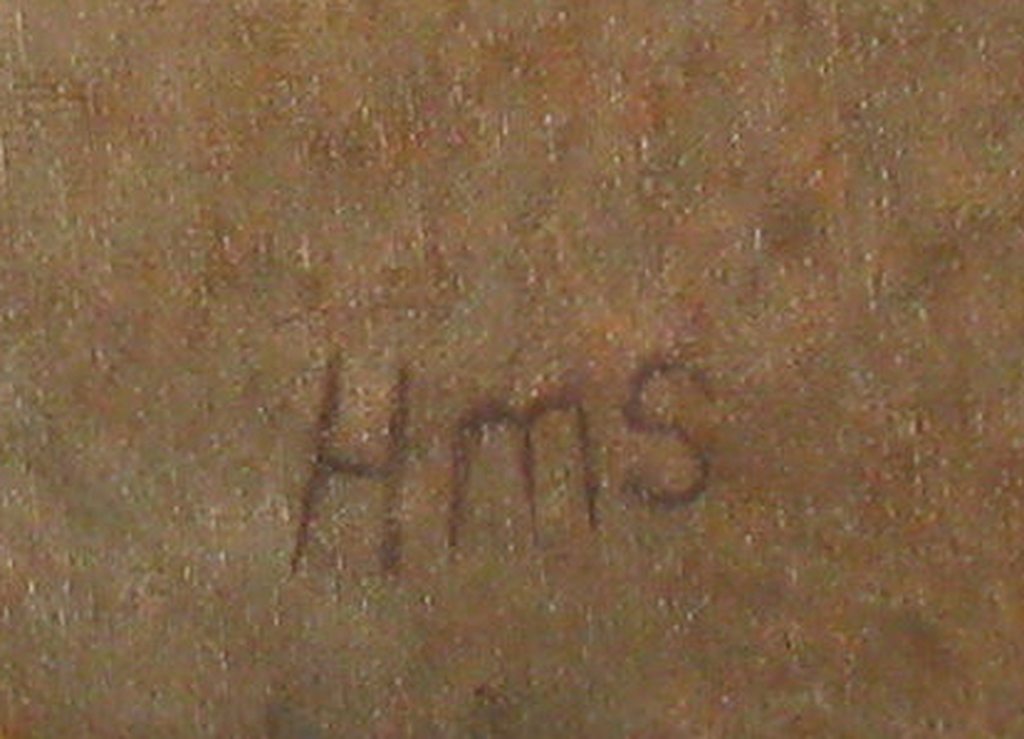 Schilder Hermanus, olieverf op paneel marouflee, 'houtje touwtje' kopen? Bied vanaf 350!