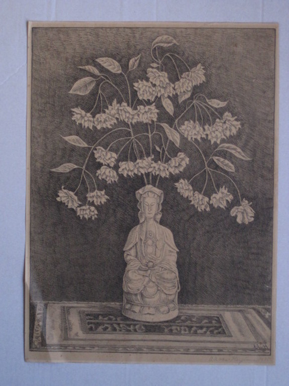 Zeldzaam origineel potloodgesigneerd Litho Ant.van Hoijtema "Japanse kers" 1935 kopen? Bied vanaf 1!