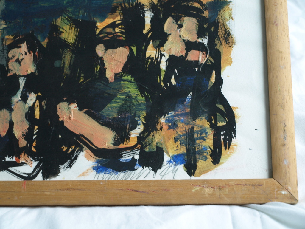 Peter Klashorst : Acrylverf op papier – Golgotha - ingelijst - 1994 kopen? Bied vanaf 1!