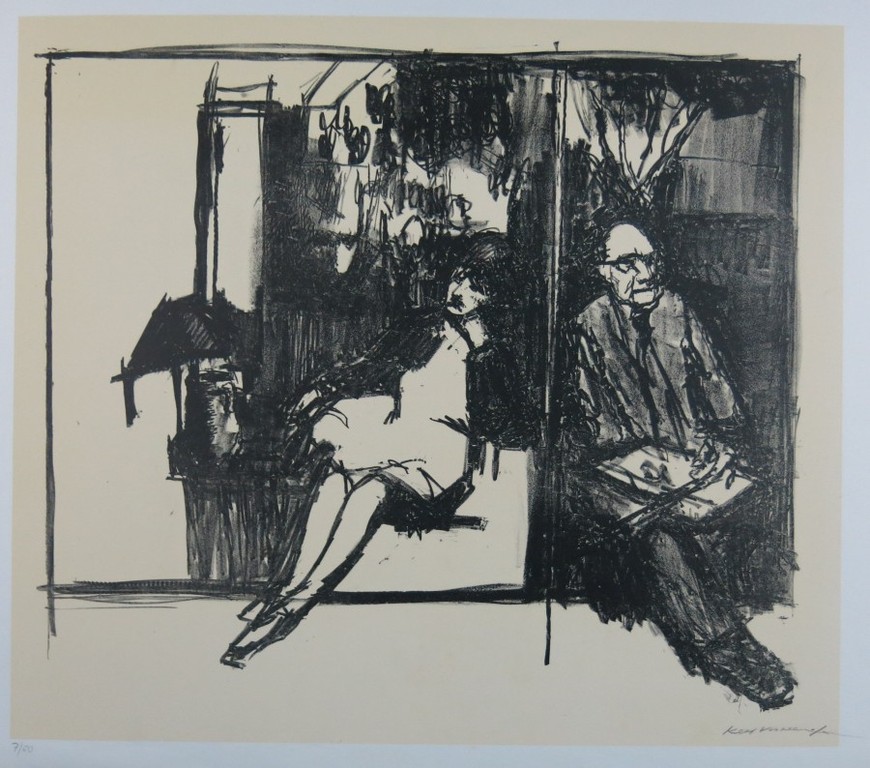 Kees Verwey: Litho, Echtpaar verkocht voor € 40!
