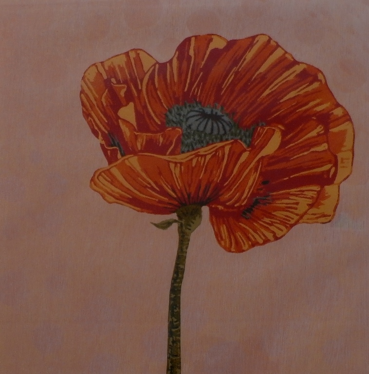 Dianne Bakker - Dianne Bakker - Hoogdruk: Papaver - 2000 verkocht voor € 75!