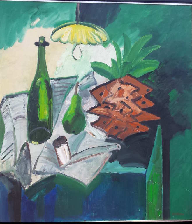 Anton Martineau, kleurrijk stilleven, olieverf op doek kopen? Bied vanaf 1500!