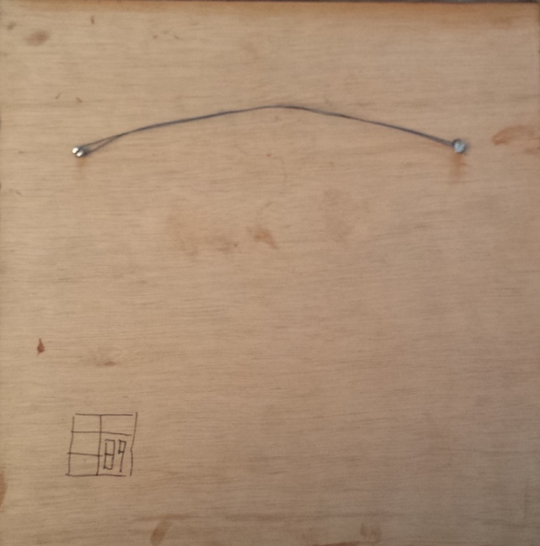 Abstracte compositie - olieverf op hout - gesigneerd - 1989 kopen? Bied vanaf 300!