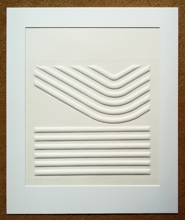 Harry van Kuyk - Abstracte compositie, reliëfdruk kopen? Bied vanaf 100!