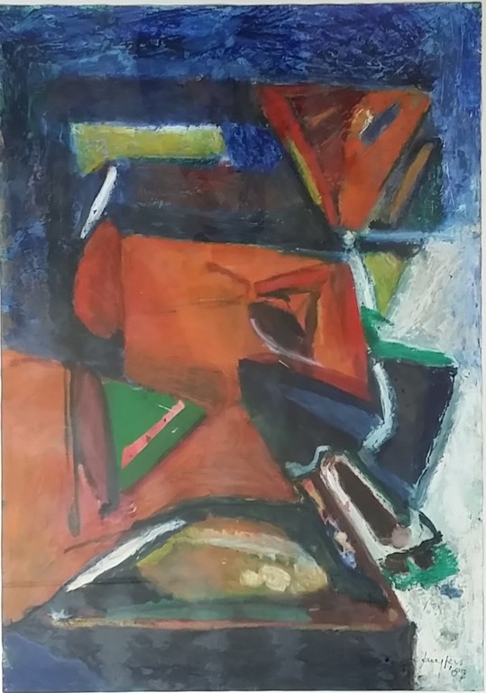 Theo Kuijpers - zeer grote abstracte compositie  kopen? Bied vanaf 850!