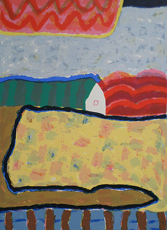 Harrie Gerritz - Zonder titel, zeefdruk verkocht voor € 40!