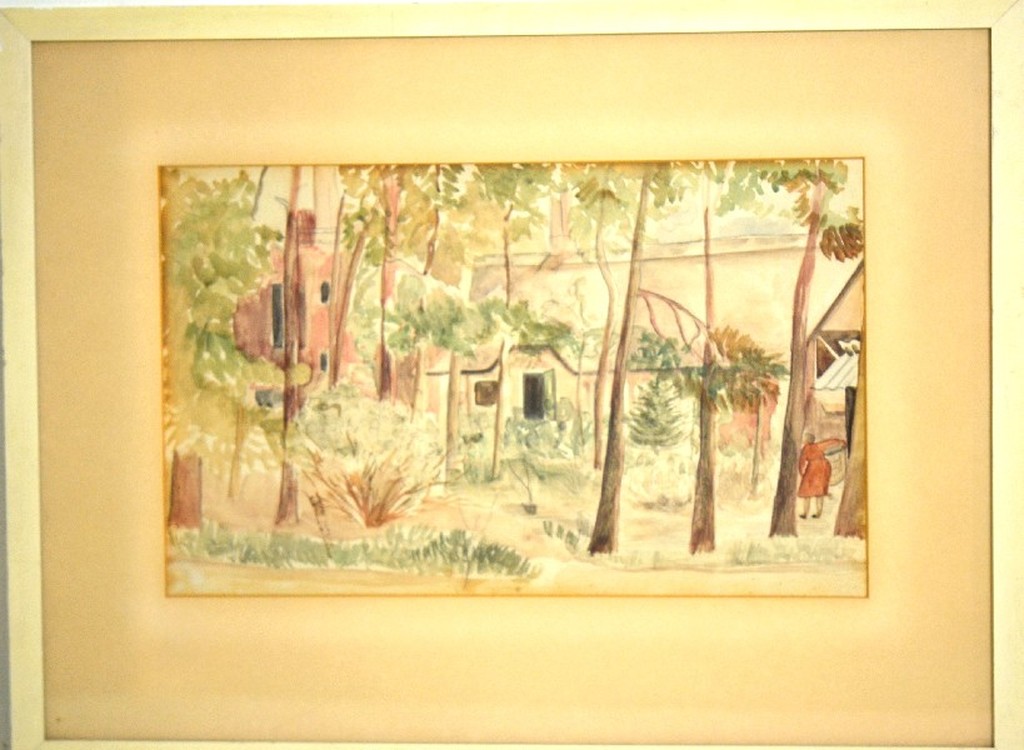 Onbekend. Aquarel. Houtsprokkelaarster kopen? Bied vanaf 1!