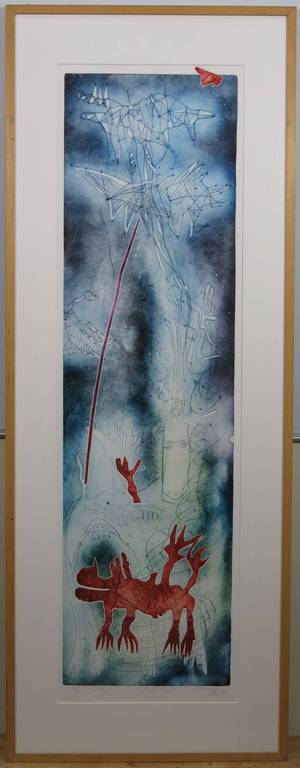 Ad Arma: Ets/Aquatint, Visita Rojo - Ingelijst (zeer groot) kopen? Bied vanaf 100!