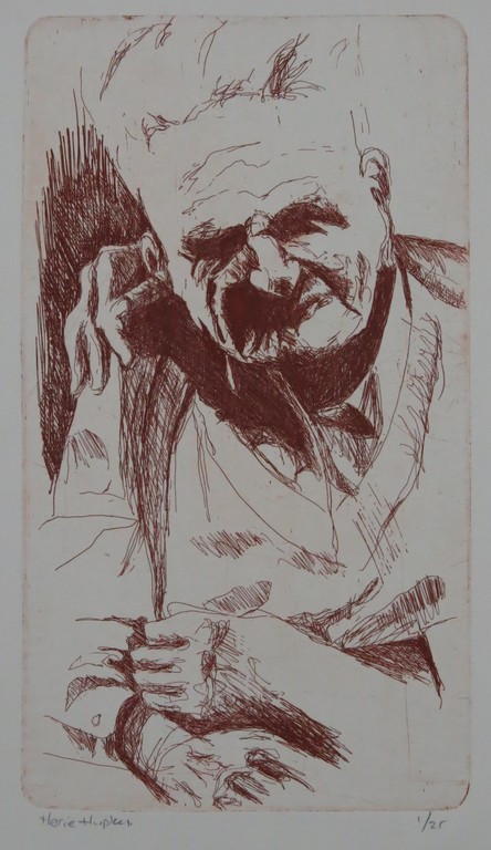 Herrie Hupkes: Droge naald, Portret van een oude man kopen? Bied vanaf 1!