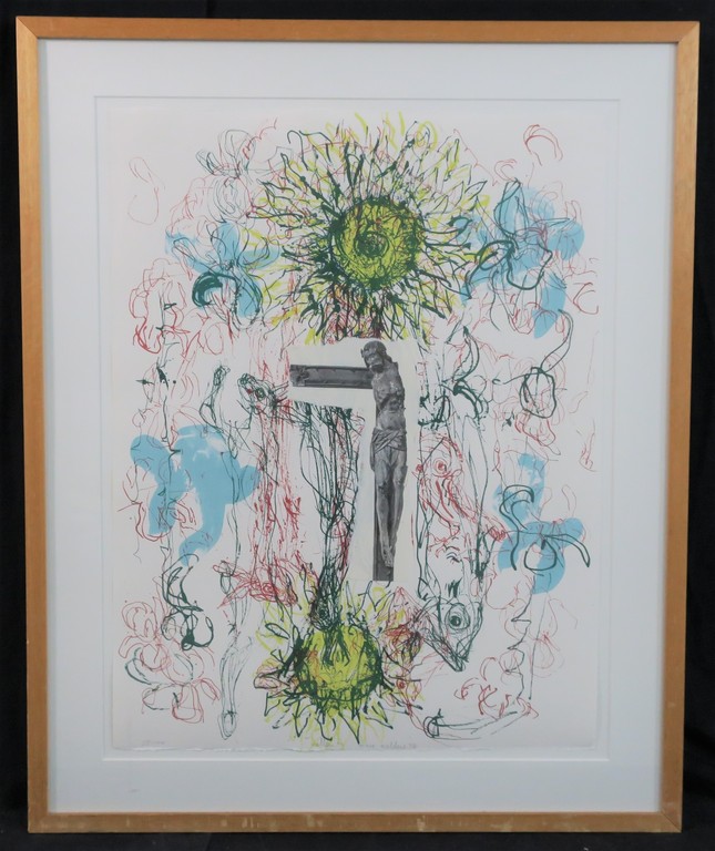 Marc Mulders: Zeefdruk en Collage, Vallen - Ingelijst kopen? Bied vanaf 150!