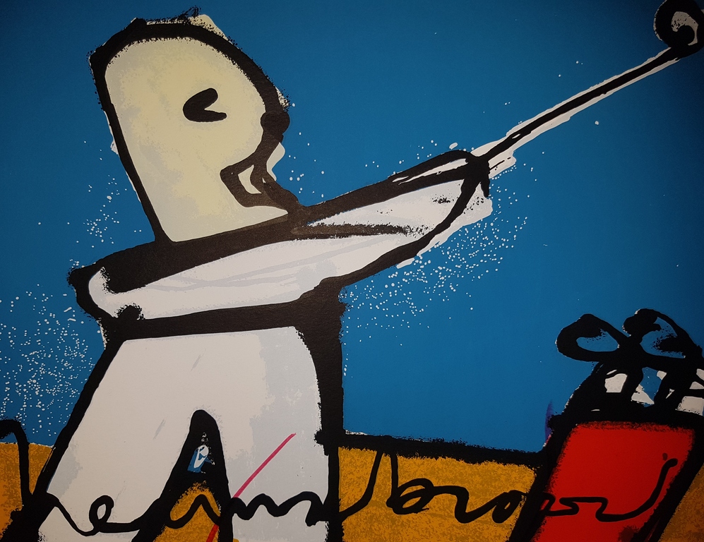 Herman Brood - Golfer - gesigneerde zeefdruk - oplage 300 ex. kopen? Bied vanaf 175!