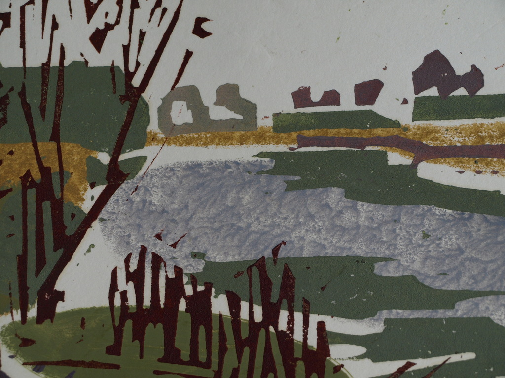 Hein Stork : Linosnede - Aan de Waver – Gesigneerd – 1978 – nr 1 van 6      kopen? Bied vanaf 75!