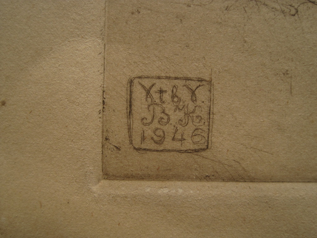 Mooie gedetailleerde Arie van Mever 1899-1978 Ets "Karren langs de weg" 1946 kopen? Bied vanaf 1!