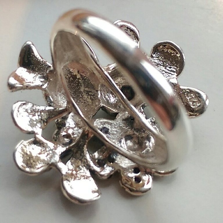 Zilveren ring met amethist en marcasiet  kopen? Bied vanaf 11!
