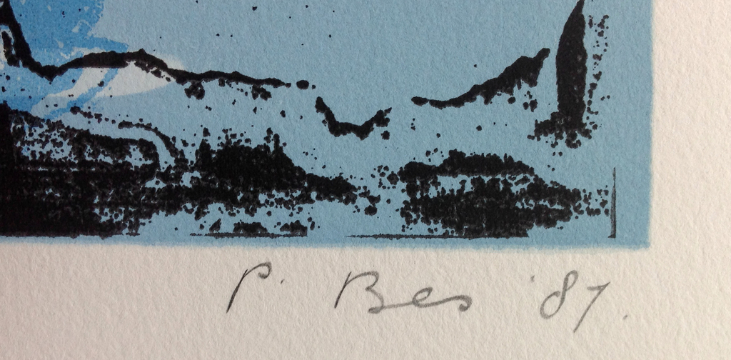 Peter Bes, litho, zonder titel 1987 kopen? Bied vanaf 20!