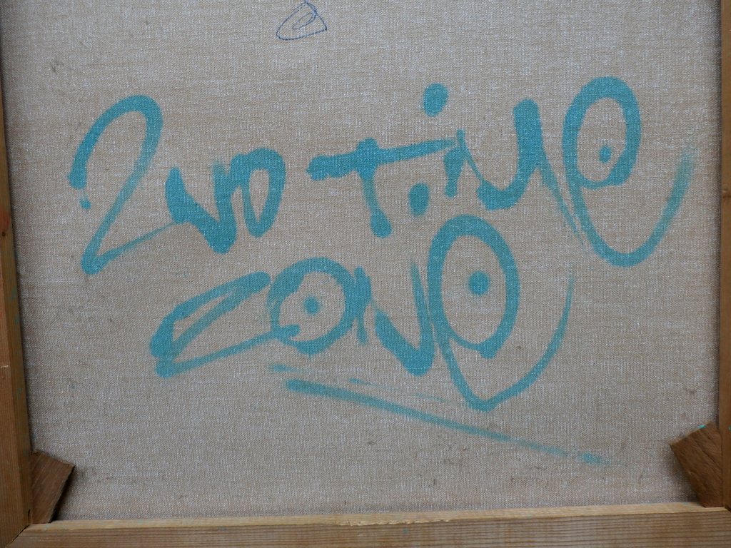 Jasper Krabbe - Collage/gemengde techniek op doek: The 2nd time zone - 1986 kopen? Bied vanaf 1100!