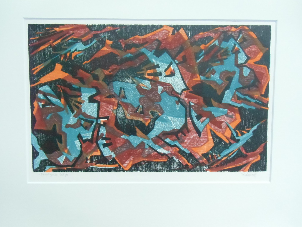 SPRINGENDE SATYRS  //  KLEURENHOUTSNEDE VAN COR DE WOLFF kopen? Bied vanaf 40!