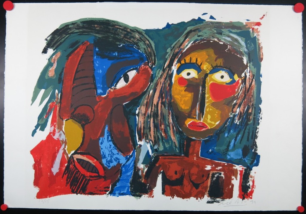 John Lie a Fo: Litho, Dubbelportret  kopen? Bied vanaf 35!