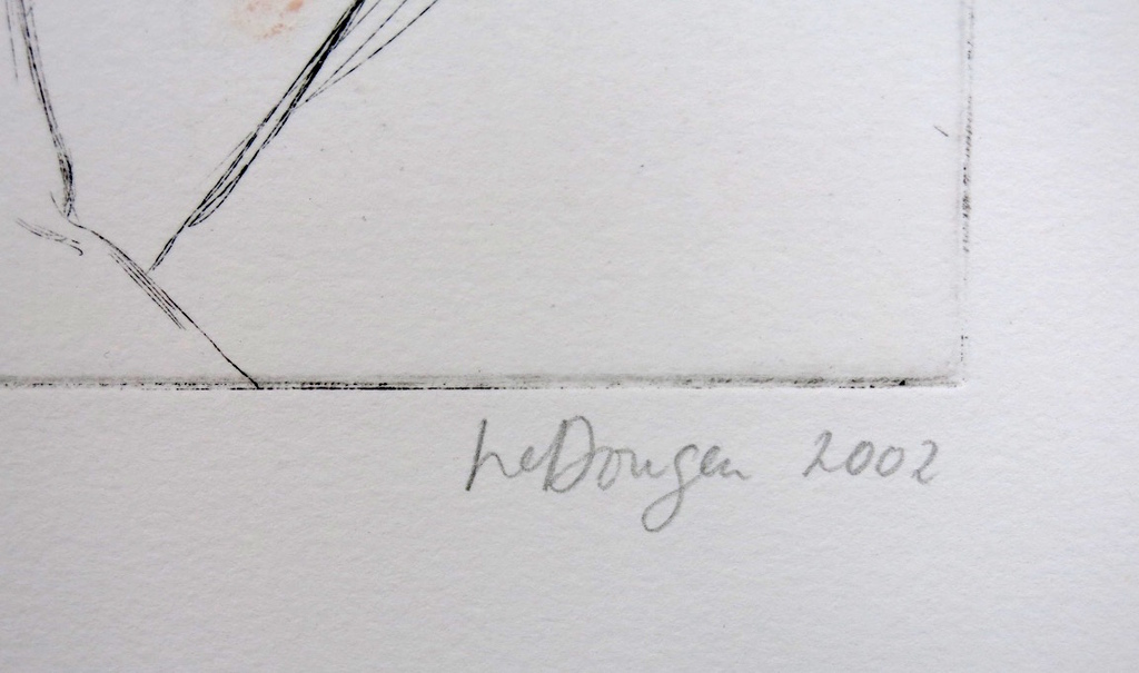 Iris van Dongen: Handgekleurde ets en collage, Wit kopen? Bied vanaf 1!