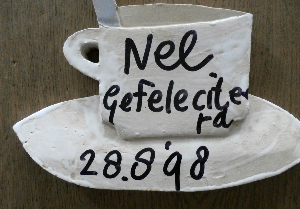 Klaas Gubbels - keramiek koffiekopje - 1998 verkocht voor € 275!