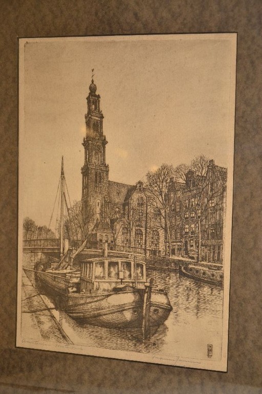 Marius Janssen: Ets Westerkerk, Amsterdam, 1930 kopen? Bied vanaf 1!