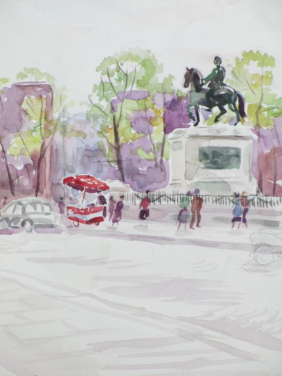 Han Krug, Le Pont Neuf, Aquarel verkocht voor € 50!