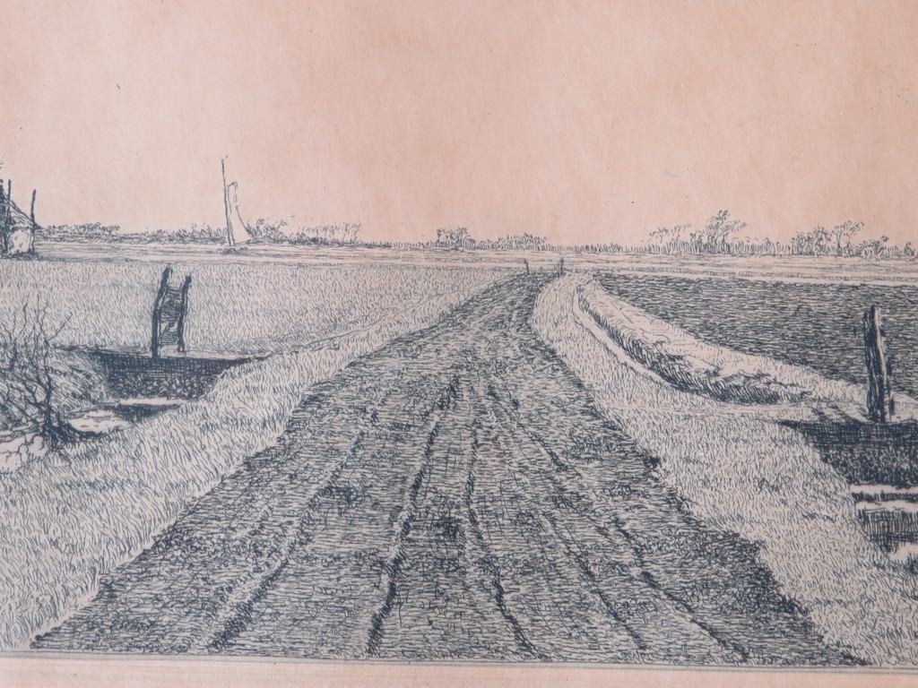 Carl Wilhelm Louis Stiel (1881-1950) - ets - landschap kopen? Bied vanaf 1!