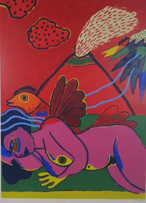 Corneille: Zeefdruk, Z.T. - Ingelijst (Zeer groot!) kopen? Bied vanaf 550!