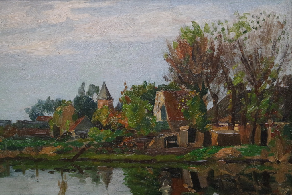 Dirk Johannes van Haaren (1878-1953) - olieverf op paneel - Oud Sloterdijk kopen? Bied vanaf 325!