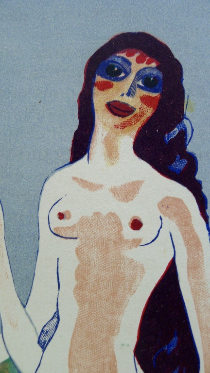 Kees van Dongen,Houtgravure ,'Les Femmes colombes', 1955, 1001 nacht kopen? Bied vanaf 35!