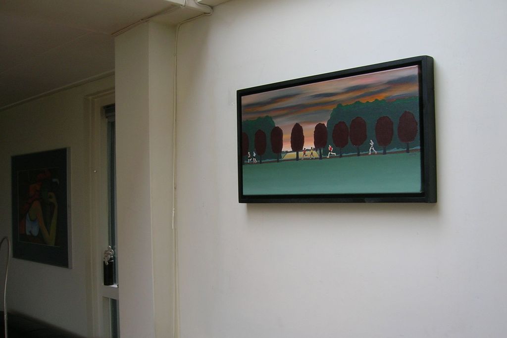 Hein van der Meij,Olieverf op doek,Hardlopers, kopen? Bied vanaf 75!