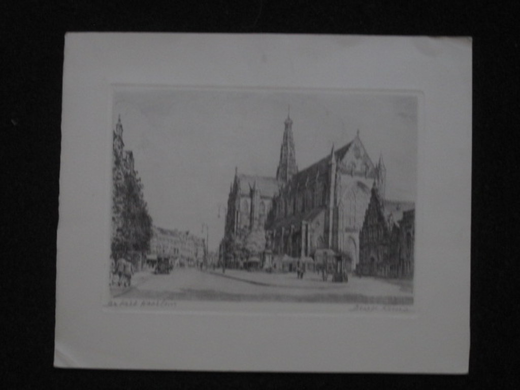 Gedetailleerde ets George KEENS (Hendrik Seegers 1878-1956 ) st Bavo Haarlem kopen? Bied vanaf 1!