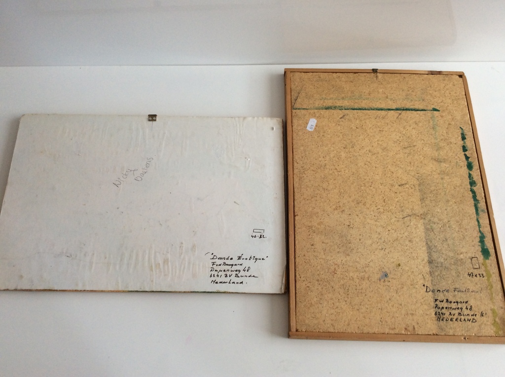 Fvd Boogard beschilderde schilderijen naakte man en vrouw kopen? Bied vanaf 1!