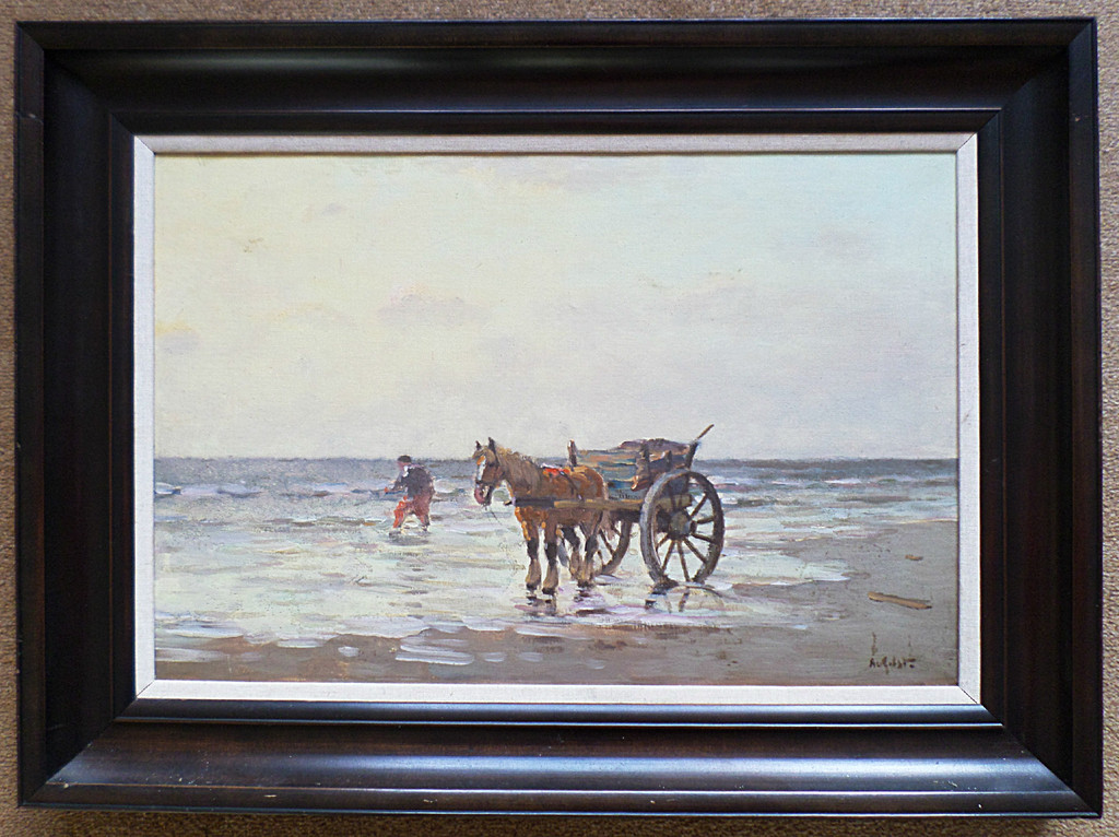 Arnout van Gilst - Schelpenvisser, olieverf op doek (ingelijst) kopen? Bied vanaf 80!