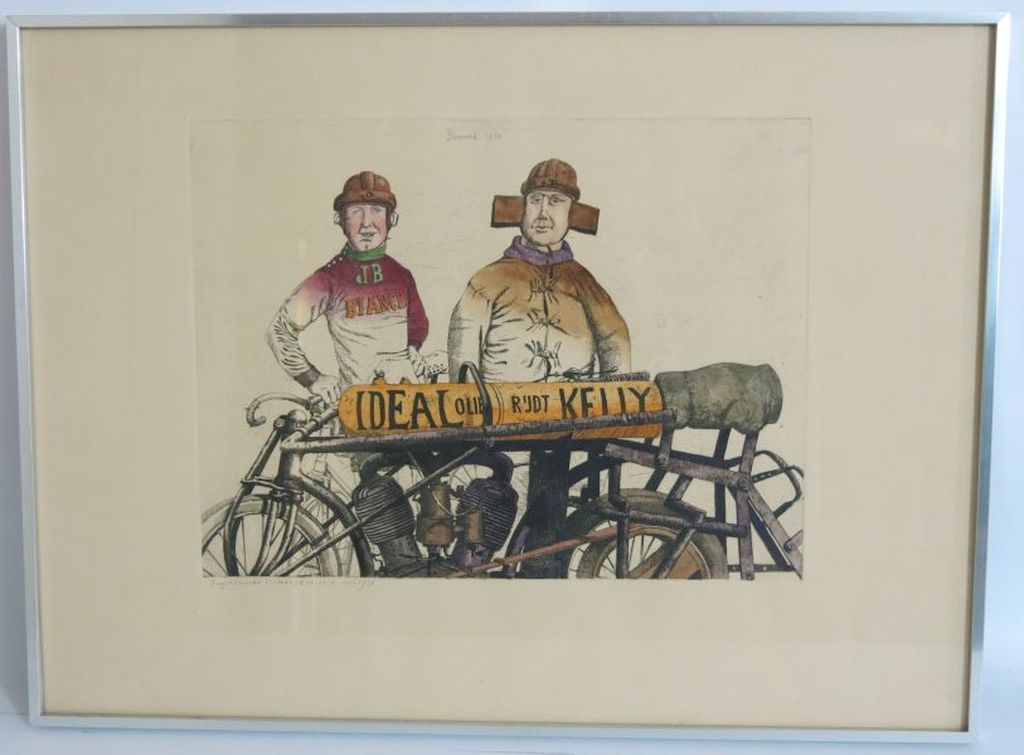 Herman Berserik: Ingekleurde Ets, Ideal olie rijdt Kelly verkocht voor € 185!