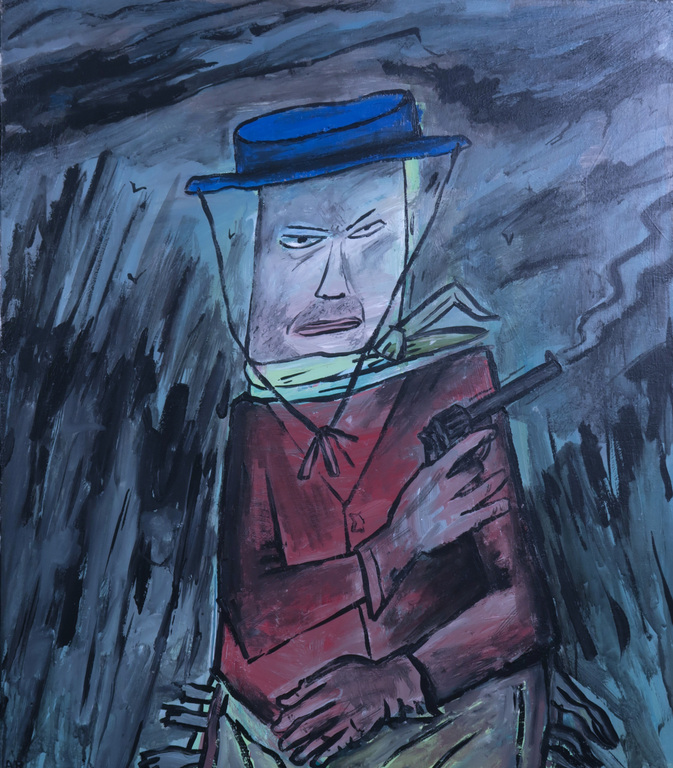 Agnes Roothaan: Acryl op doek, Revolverheld - Ingelijst kopen? Bied vanaf 50!