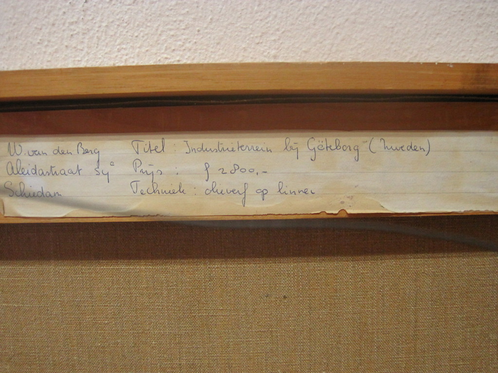 imposant olieverf/doek "Haven Goteborg Vopak opslagtanks" W vd Berg 1980 kopen? Bied vanaf 1!