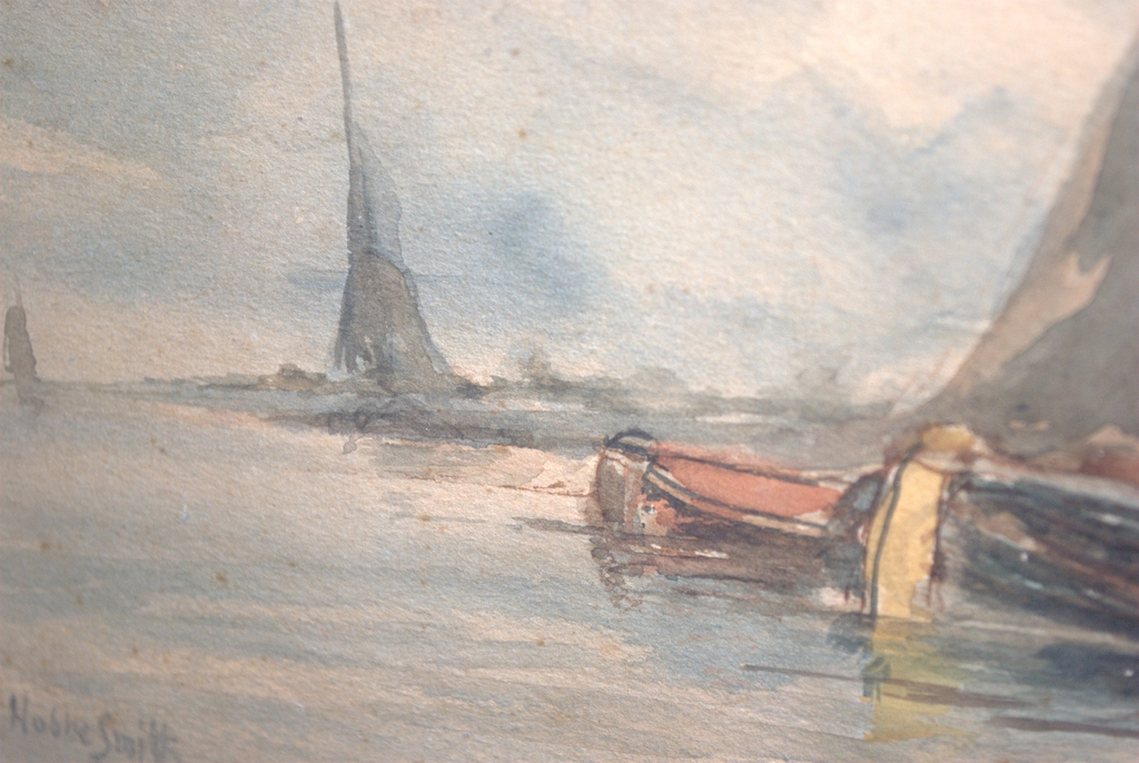 Hobbe Smith-afgemeerde zeilschepen -aquarel kopen? Bied vanaf 120!