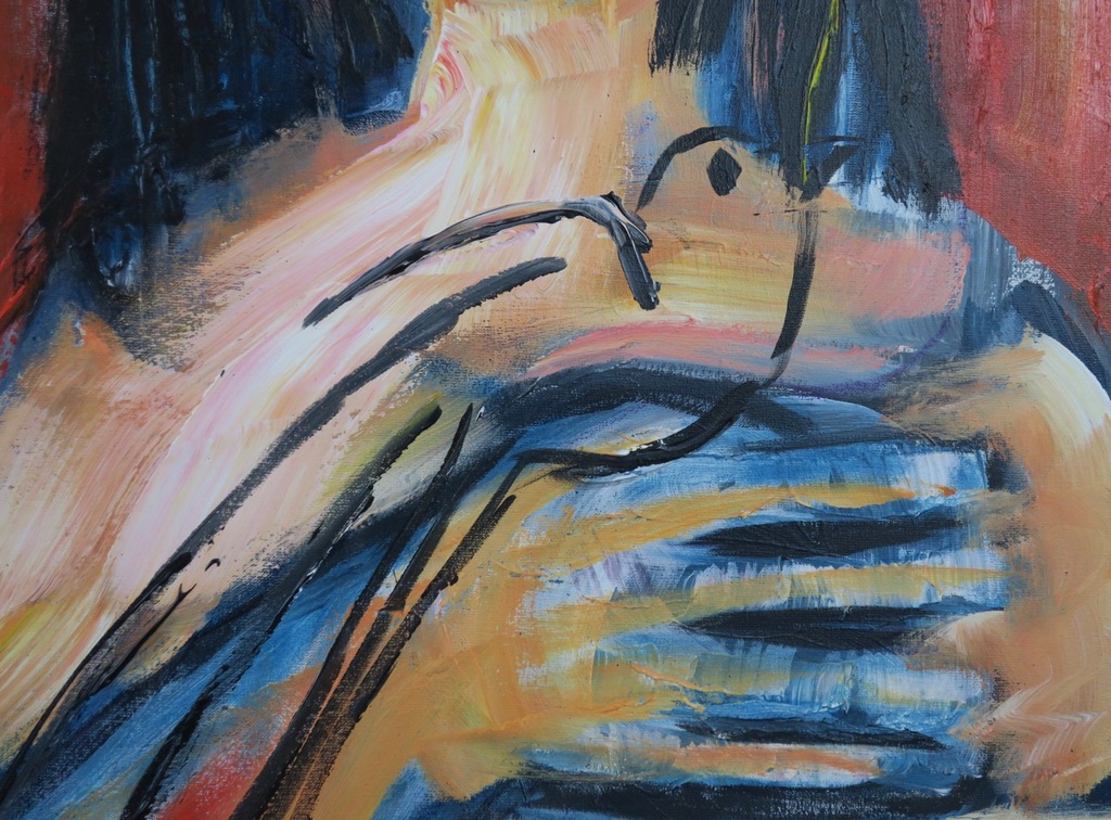 Franca Muller Jabusch: Olieverf op doek, Vrouw en vogel kopen? Bied vanaf 50!