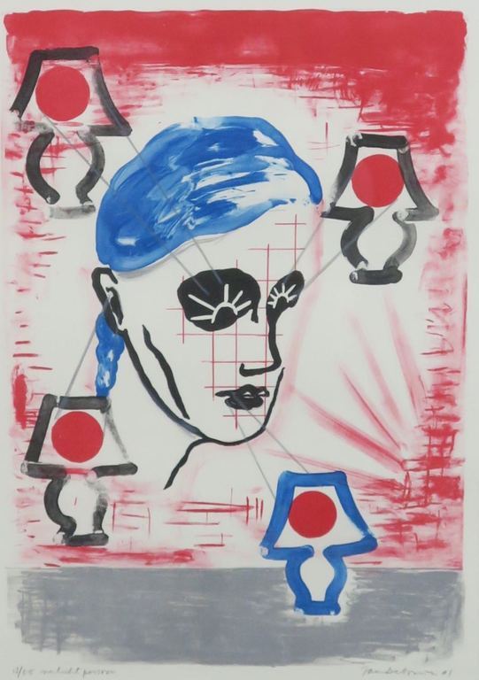 Jan de Bruin: Litho, Verlicht persoon - Ingelijst kopen? Bied vanaf 1!