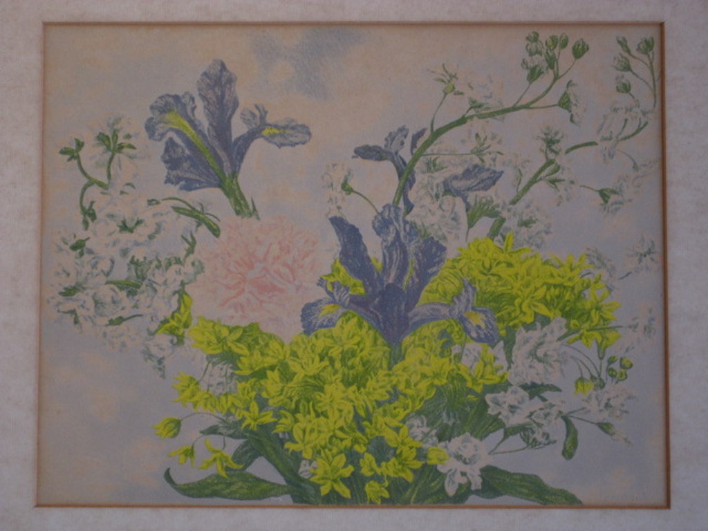 Edgar Fernhout 1912-1974 litho "bloemen" uit de serie "schildersprenten 1947 kopen? Bied vanaf 1!