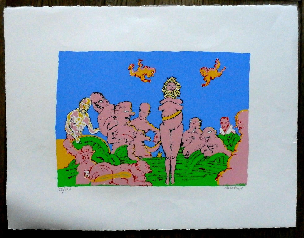 Lucebert - zeefdruk: A monkey in every home - 1973 kopen? Bied vanaf 199!