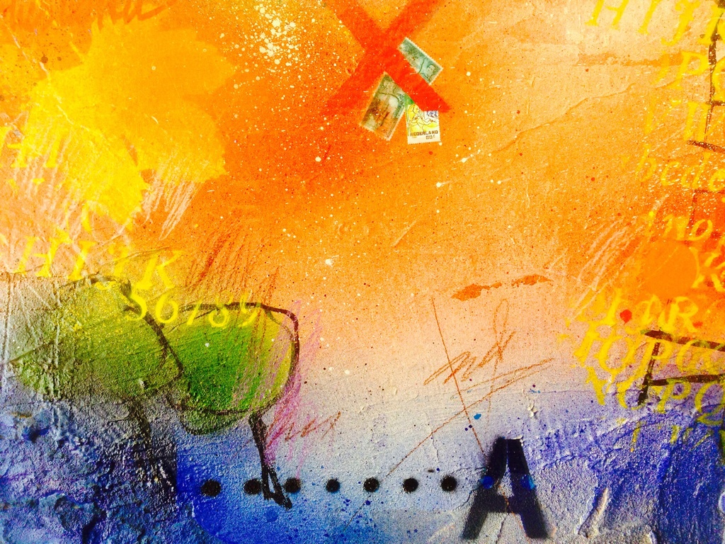 Theo koster, gemengde techniek , waterfront kopen? Bied vanaf 1!