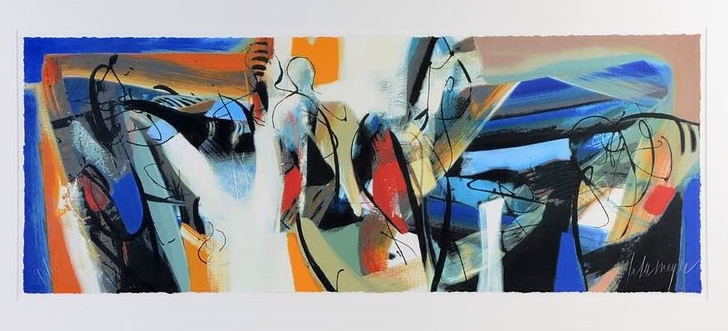 Peter Meijer, Zeefdruk, Wandeling, 67 x 133 , 95/125 kopen? Bied vanaf 195!